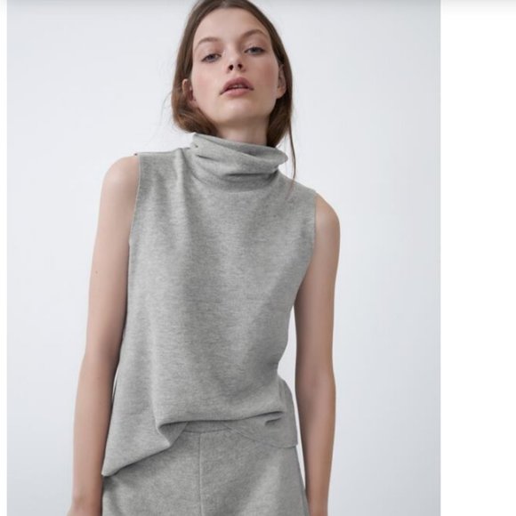 Zara Tops - Zara Soft Feel High Collar Top